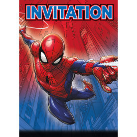 Spiderman, cartes d'invitations, 8 unités