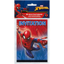Spiderman, cartes d'invitations, 8 unités