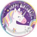 Licorne, assiettes repas, 8 pcs