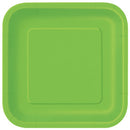 Vert pâle, assiettes dessert carré, 16 pcs