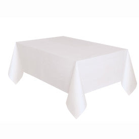 Blanc unis, nappe de table, 54 x 108 pouces