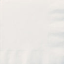 Blanc unis, serviettes repas, 50 pcs